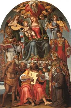 路加 西諾雷利 Madonna and Child with Saints, 路加 西諾雷利 Madonna and Child with Saints,